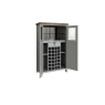 Kettle Interiors Smoked Oak Painted Grey Drinks Cabinet