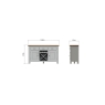 Kettle Interiors Smoked Oak Painted Grey Large Sideboard