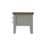 Kettle Interiors Smoked Oak Painted Grey Lamp Table