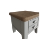 Kettle Interiors Smoked Oak Painted Grey Lamp Table