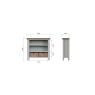 Kettle Interiors Smoked Oak Painted Grey Small Bookcase