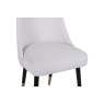 Kettle Interiors Diamond Stitch Dining Chair in Limestone Velvet