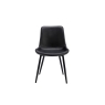Kettle Interiors Scoop Dining Chair in Black PU Leather