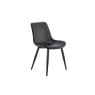 Kettle Interiors Scoop Dining Chair in Black PU Leather