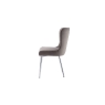 Kettle Interiors Button Back Dining Chair in Grey Velvet