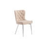 Kettle Interiors Button Back Dining Chair in Taupe Velvet
