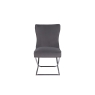 Kettle Interiors Cross Leg Dining Chair in Grey Velvet