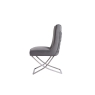 Kettle Interiors Cross Leg Dining Chair in Grey Velvet