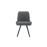 Kettle Interiors Horizontal Stitch Dining Chair in Grey PU Leather
