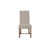 Kettle Interiors Scroll Back Dining Chair in Check Natural Wool