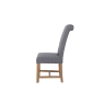Kettle Interiors Scroll Back Fabric Dining Chair in Grey
