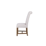Kettle Interiors Scroll Back Fabric Dining Chair in Natural