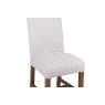 Kettle Interiors Scroll Back Fabric Dining Chair in Natural