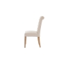 Kettle Interiors Button Back Scroll Top Dining Chair in Natural