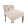 Kettle Interiors Button Back Scroll Top Dining Chair in Natural