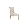 Kettle Interiors Curved Button Back Dining Chair in Natural
