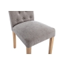 Kettle Interiors Button Back Dining Chair in Grey