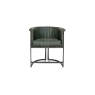 Kettle Interiors Leather & Iron Tub Chair in Light Grey PU Leather