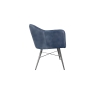 Kettle Interiors Leather & Iron Chair in Blue PU Leather