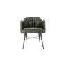 Kettle Interiors Leather & Iron Chair in Light Grey PU Leather