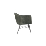 Kettle Interiors Leather & Iron Chair in Light Grey PU Leather