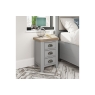 Kettle Interiors Smoked Oak Painted Grey Small Bedside Table