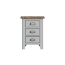 Kettle Interiors Smoked Oak Painted Grey Small Bedside Table