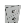 Kettle Interiors Smoked Oak Painted Grey Large Bedside Table