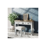 Kettle Interiors Smoked Oak Painted Grey Dressing Table Stool