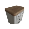Kettle Interiors Smoked Oak Painted Grey Extra Large Bedside Table