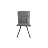 Kettle Interiors Vertical Stitched Dining Chair in Grey PU Leather