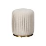 Reed Pleated Boucle Ottoman Stool Reed Pleated Boucle Ottoman Stool