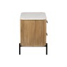 Reed Mango Wood & Marble 2 Drawer Bedside Table Reed Mango Wood & Marble 2 Drawer Bedside Table