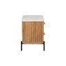 Reed Mango Wood & Marble 2 Drawer Bedside Table Reed Mango Wood & Marble 2 Drawer Bedside Table