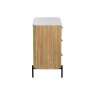 Reed Mango Wood & Marble 3 Drawer Chest of Drawers Reed Mango Wood & Marble 3 Drawer Chest of Drawers