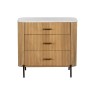 Reed Mango Wood & Marble 3 Drawer Chest of Drawers Reed Mango Wood & Marble 3 Drawer Chest of Drawers