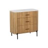 Reed Mango Wood & Marble 3 Drawer Chest of Drawers Reed Mango Wood & Marble 3 Drawer Chest of Drawers