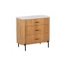 Reed Mango Wood & Marble 3 Drawer Chest of Drawers Reed Mango Wood & Marble 3 Drawer Chest of Drawers