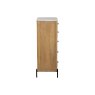 Reed Mango Wood & Marble 5 Drawer Tall Chest of Drawers Reed Mango Wood & Marble 5 Drawer Tall Chest of Drawers