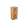 Reed Mango Wood & Marble 5 Drawer Tall Chest of Drawers Reed Mango Wood & Marble 5 Drawer Tall Chest of Drawers