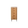 Reed Mango Wood & Marble 5 Drawer Tall Chest of Drawers Reed Mango Wood & Marble 5 Drawer Tall Chest of Drawers