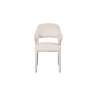 Baker Furniture Rex Fully Upholstered Boucle Dining Chair with Curved Back (Pair)