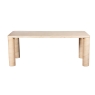 Baker Furniture Idless Travertine Stone 200cm Dining Table with Cylindrical Legs