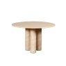 Ida Travertine Stone 120cm Round Dining Table with Cylindrical Legs Ida Travertine Stone 120cm Round Dining Table with Cylindrical Legs