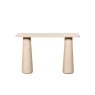 Ida Travertine Stone Console Table with Cylindrical Legs Ida Travertine Stone Console Table with Cylindrical Legs