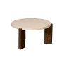 Ida Small Nesting Coffee Table with Travertine Stone Top Ida Small Nesting Coffee Table with Travertine Stone Top