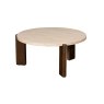 Ida Large Nesting Coffee Table with Travertine Stone Top Ida Large Nesting Coffee Table with Travertine Stone Top