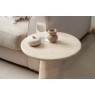 Ida Travertine Stone Lamp Table with Cylindrical Base