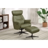 Global Furniture Alliance (G.F.A.) Murcia Swivel Recliner Chair & Footstool