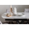Sintered Stone 140-200cm Twist Extending Dining Table in White Sintered Stone 140-200cm Twist Extending Dining Table in White